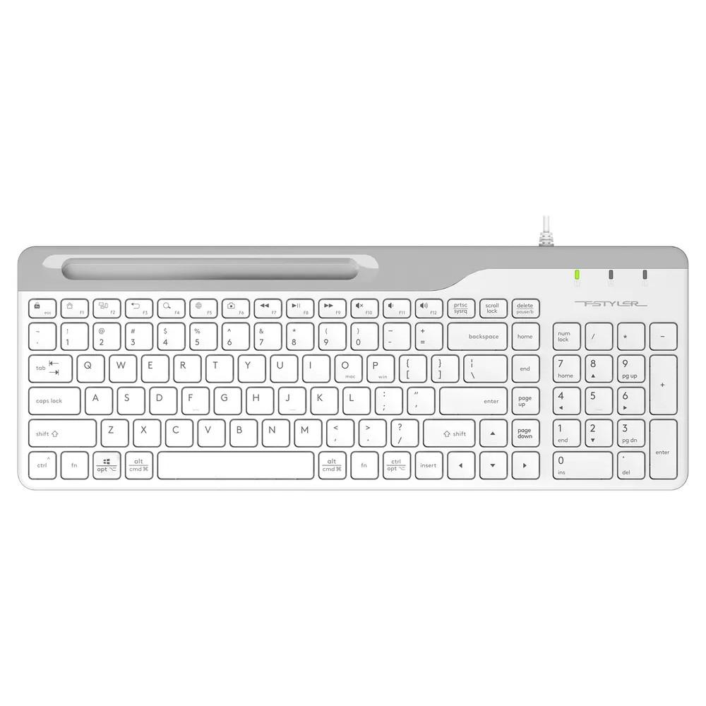Клавиатура A4Tech Fstyler FK25 белый/серый USB slim [1530217], FK25 WHITE