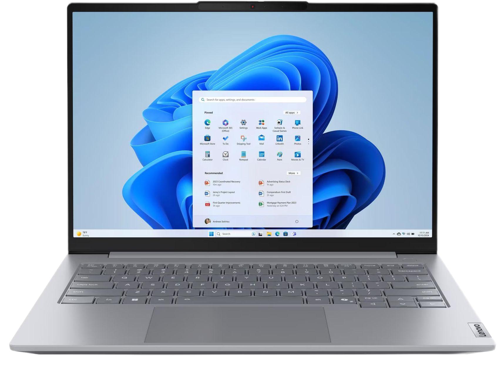 Ноутбук/ Lenovo ThinkBook 14 G8 IAL 14.0" WUXGA 300nits, U7-255H, 16GB DDR5, 512GB SSD, Integrated ARC, FHD Cam, Wi-Fi 6E 802.11ax 2x2 + BT5.3, Y-FPR, 45Whr, BKLT KB US-ENG, No OS, 1Y, 21SJS05S00