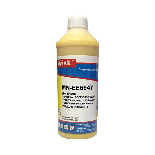 Чернила для EPSON (T6944) SC-T3000/T5000/T7000//T3200/T5200/T7200 (1л, yellow, Pigment) EE694Y MyInk