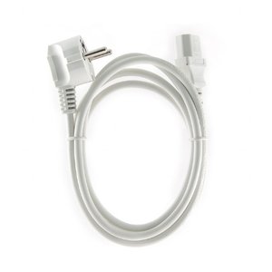 Кабель питания Cablexpert Schuko-C13, VDE, 3х0.75мм2, 10А, с заземлением, 1.8м, белый, пакет [PC-186W-VDE]