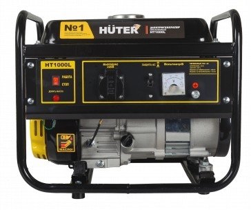Huter HT1000L 64/1/2 Электрогенератор {четырехтактный, 1000Вт, 220В/50Гц, 75Дб, принудительное охлаждение, бак 4,8л, расход бензина 450 г/кВтч,460х365х395, 23,5 кг} 4606059015031