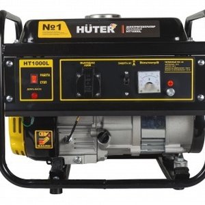 Huter HT1000L 64/1/2 Электрогенератор {четырехтактный, 1000Вт, 220В/50Гц, 75Дб, принудительное охлаждение, бак 4,8л, расход бензина 450 г/кВтч,460х365х395, 23,5 кг} 4606059015031