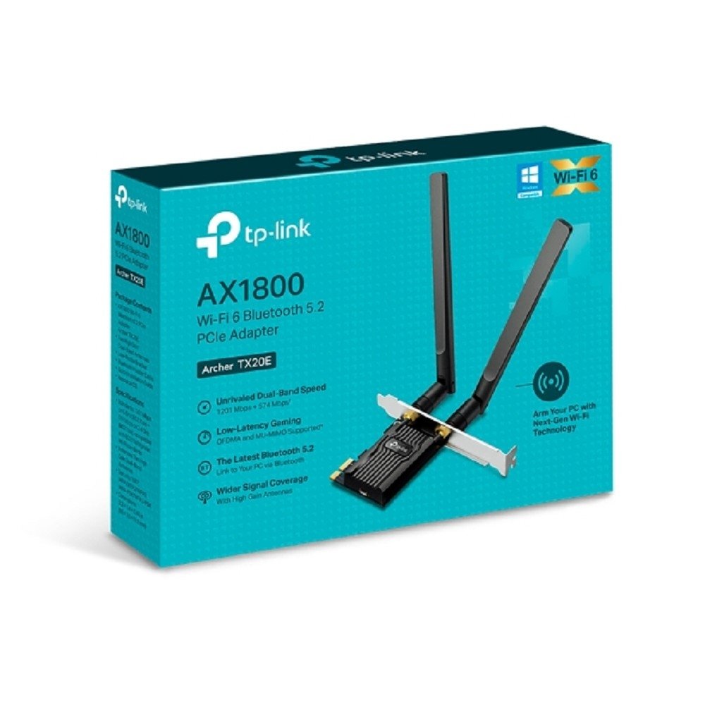 TP-Link Archer TX20E Двухдиапазонный адаптер PCI Express с поддержкой Wi-Fi AX1800 и Bluetooth 5.2