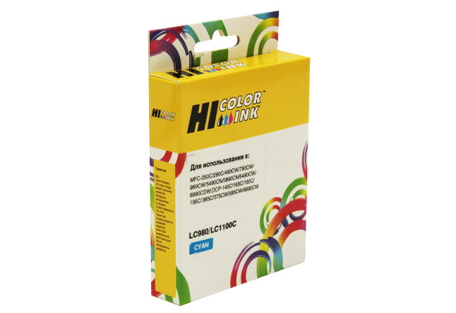 Картридж Hi-Black (HB-LC1100C/LC980C) для Brother DCP-145C/195C/MFC-165C/MFC-250C, C, LC980/LC1100C