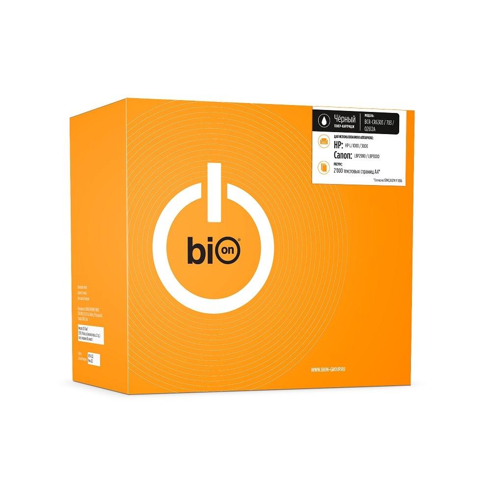 Bion BCR-CRG303/703/Q2612A Картридж для HP {LaserJet 1010/1012/1015/1018/1020/1022/3015/3020/3030/3050/3052/3055/M1005/M1319; Canon i-SENSYS LBP2900B/LBP3000/LBP2900} (2000  стр.), Черный