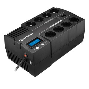 ИБП CyberPower BR1200ELCD, Line-Interactive, 1200VA/720W, 8 Schuko розеток, USB&USB Charger, RJ11/RJ45, LCD дисплей, Black, 0.33х0.2х0.01м., 9кг./ UPS Line-Interactive CyberPower BR1200ELCD 1200VA/720W USB/RJ11/45/charger A/С  (4+4 EURO)