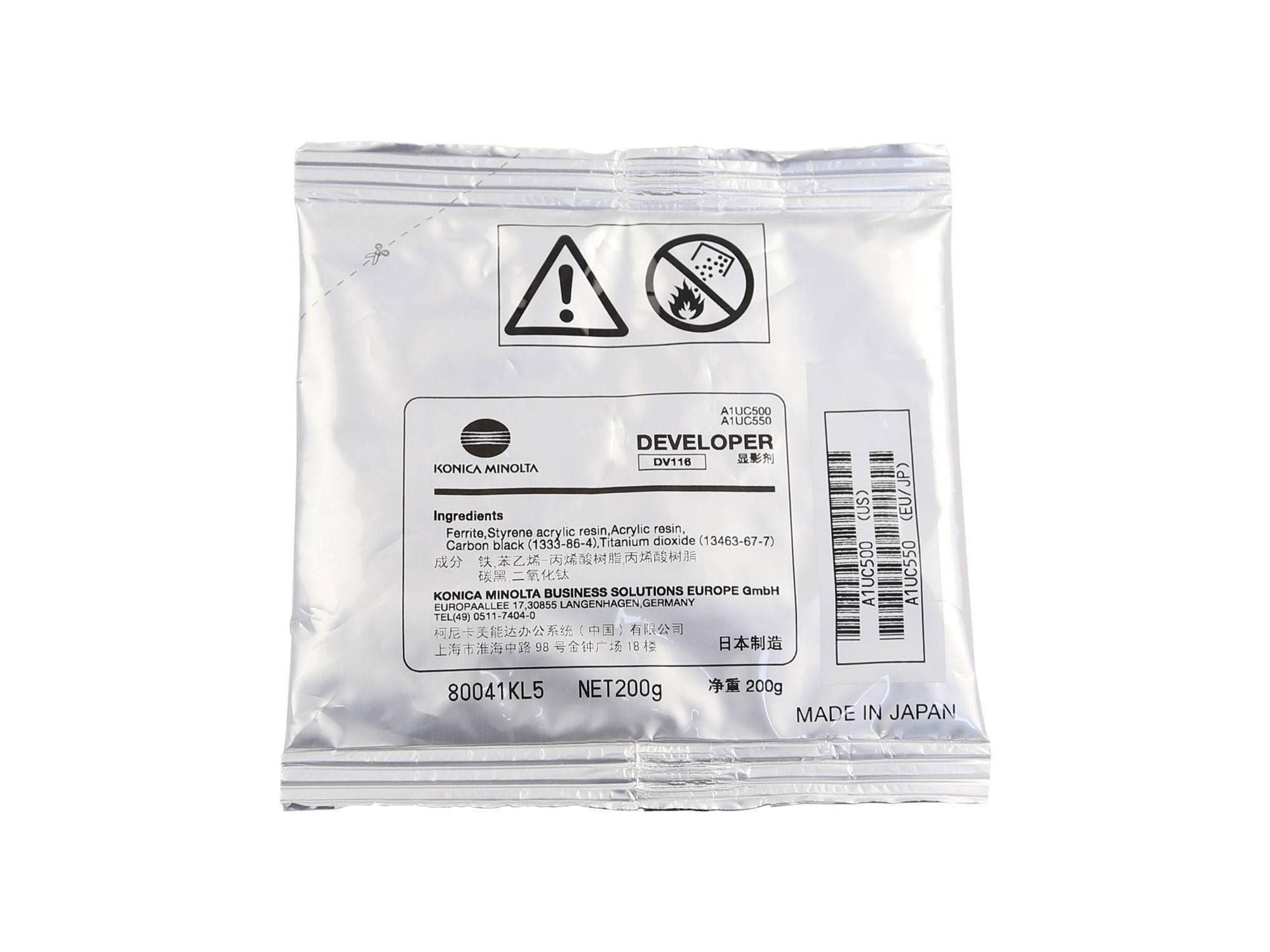 Девелопер для KONICA MINOLTA Bizhub 164/184/195/215 (A1UC500/DV-116) 170г CET, CET161005