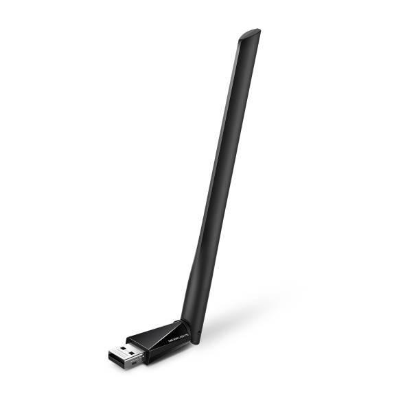 Mercusys MA30H Wi-Fi USB-адаптер высокого усиления AC1300, до 400 Мбит/с на 2,4 ГГц + до 867 Мбит/с на 5 ГГц, USB 2.0