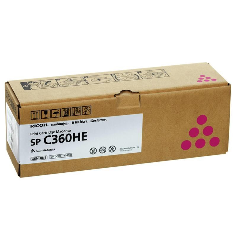 Принт-картридж малиновый тип SPC360HE для Ricoh SPC360/361 (5000стр) 408186