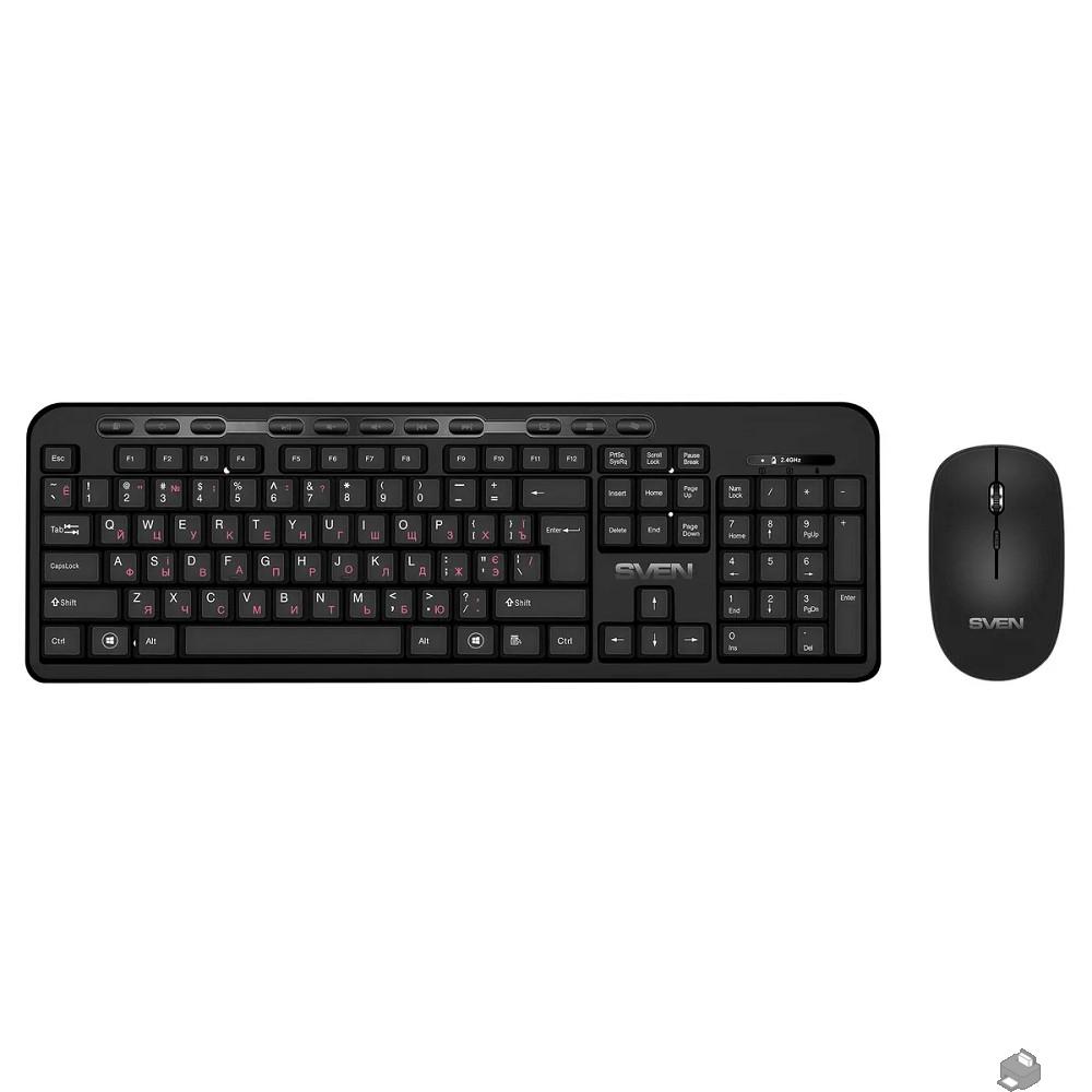 Беспроводной набор клавиатура + мышь Sven KB-C3200W (2,4 GHz, 114 кл, 1000-2000DPI), SV-019044