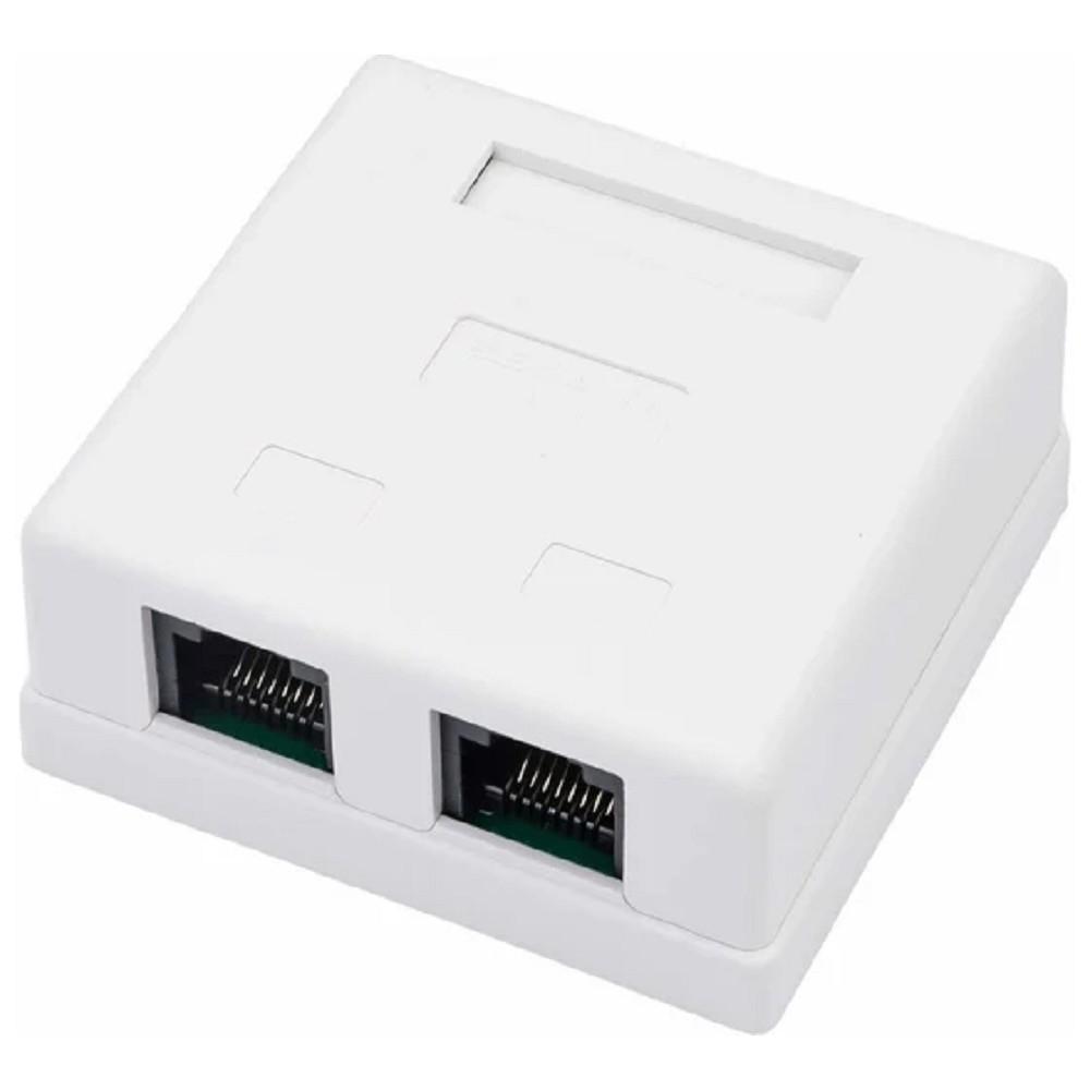 Rexant (03-0151) Розетка компьютерная 2-порта RJ-45(8P8C), категория 5е, внешняя