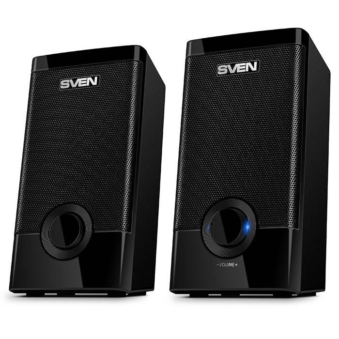 SVEN 318, чёрный, акустическая система 2.0 (USB, мощность 2x2.5 Вт(RMS)), SV-015176