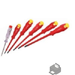 STAYER Набор "PROFI" "ELECTRO": Отвертки диэлектрические, тестер, 100-250В, Cr-V, 6шт [25145-H6_z01]