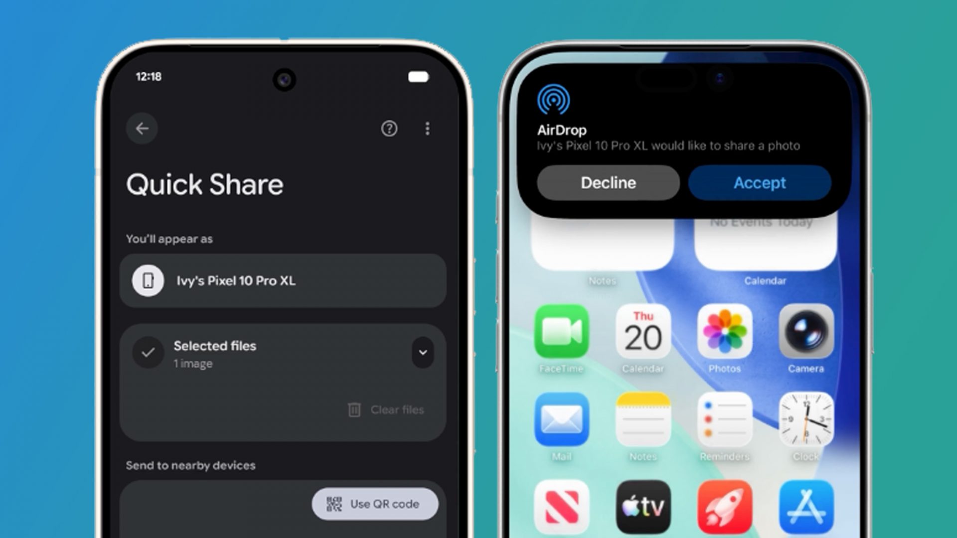 Google взломала AirDrop — Pixel 10 теперь обменивается файлами с iPhone