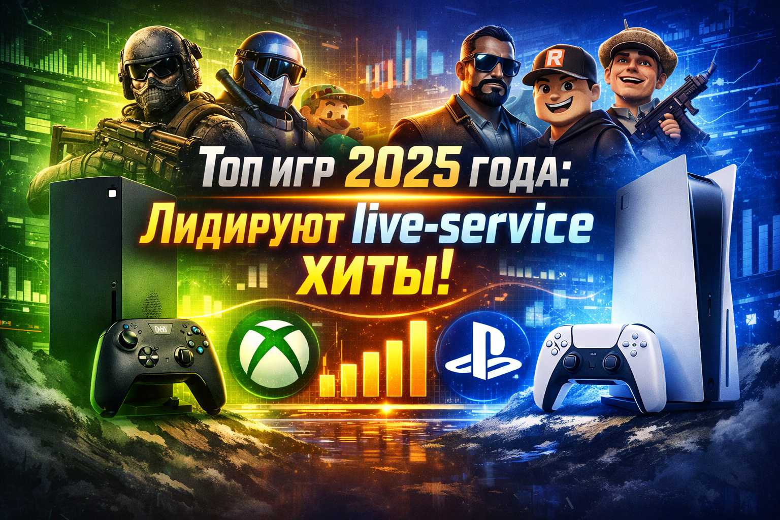 Самые популярные игры на Xbox и PlayStation в 2025 году