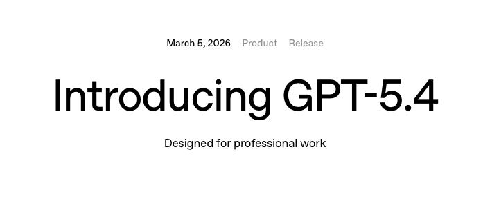 GPT-5.4 уже здесь: OpenAI показала новую модель ChatGPT